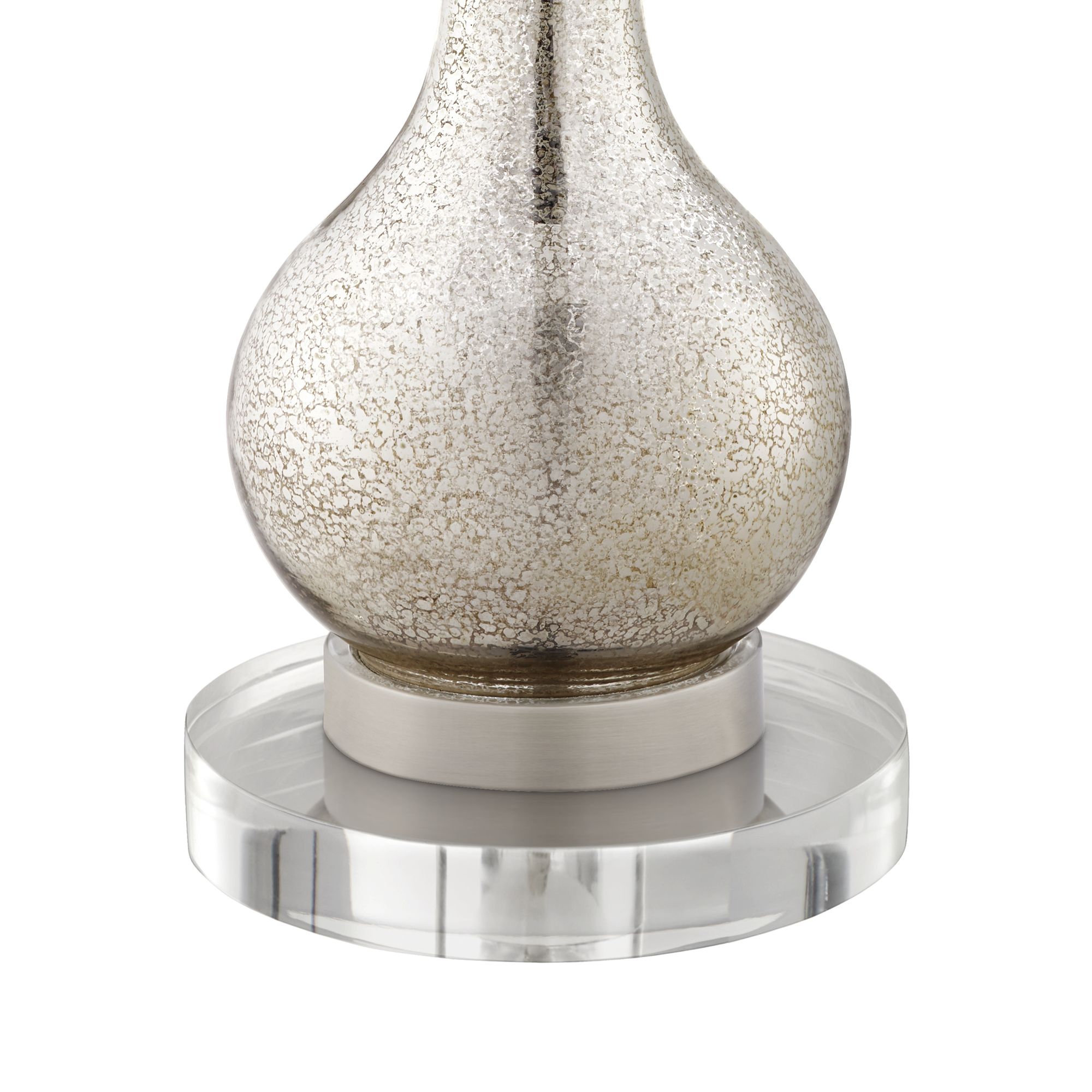 Image 4 Possini Euro Ledger Mercury Glass USB Table Lamps Set with Acrylic Risers more views