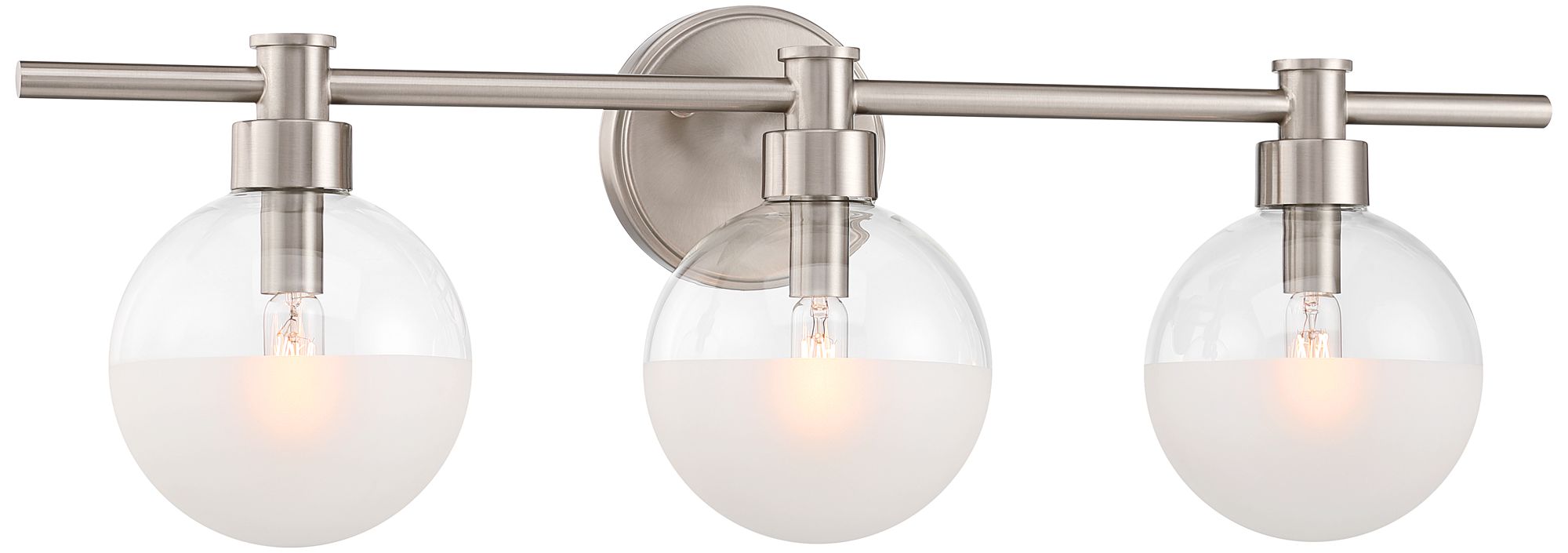 Image 7 Possini Euro Leggio 27" Wide Brushed Nickel 3-Light Bath Light more views