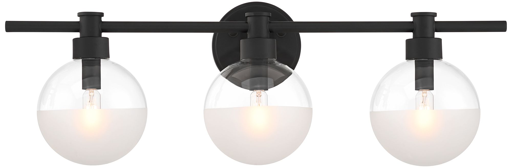 Image 2 Possini Euro Leggio 27" Wide Matte Black 3-Light Bath Light