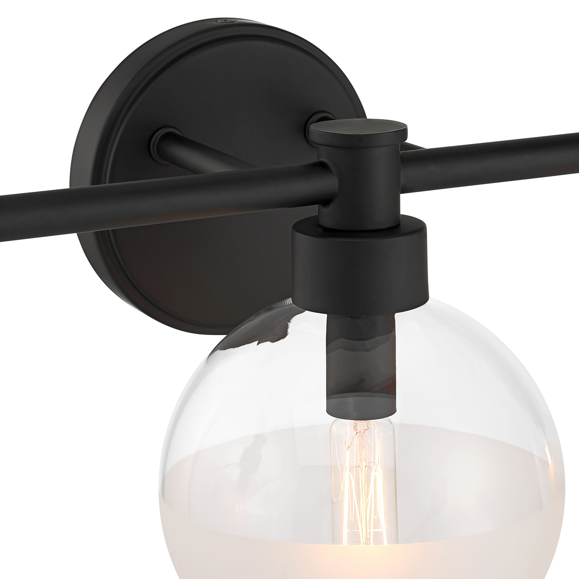 Image 4 Possini Euro Leggio 27" Wide Matte Black 3-Light Bath Light more views