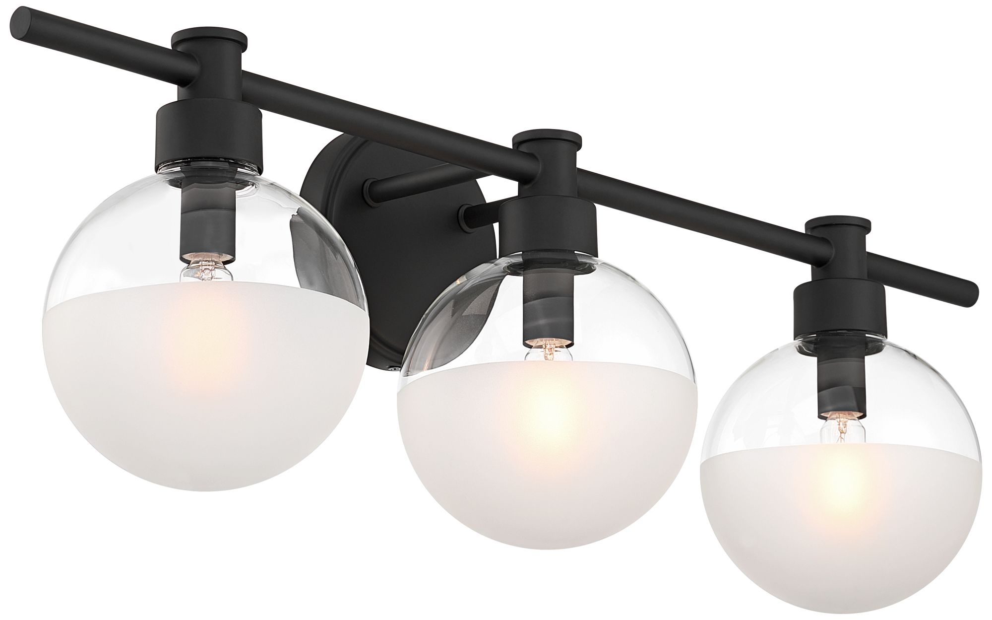 Possini Euro Leggio 27" Wide Matte Black 3-Light Bath Light