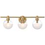 3_Possini Euro Leggio 27" Wide Warm Brass 3-Light Bath Light