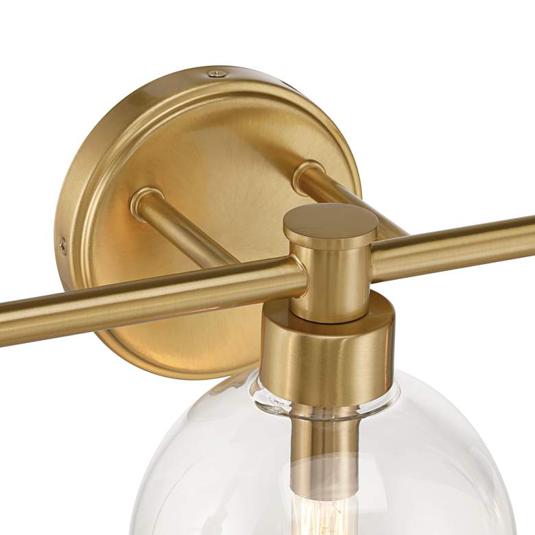 Image 2 Possini Euro Leggio 27" Wide Warm Brass 3-Light Bath Light more views