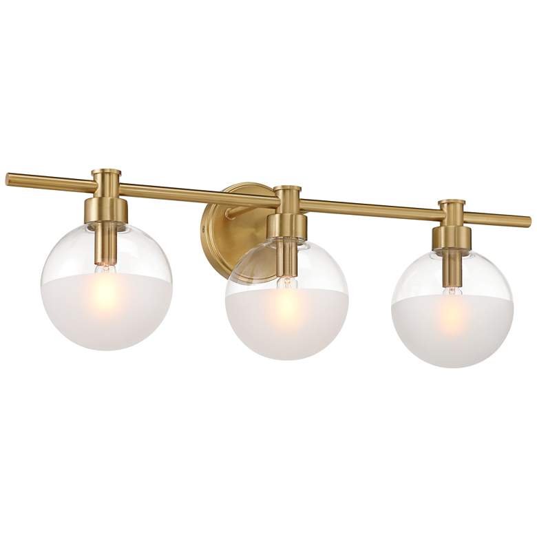 Image 4 Possini Euro Leggio 27" Wide Warm Brass 3-Light Bath Light more views