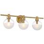 5_Possini Euro Leggio 27" Wide Warm Brass 3-Light Bath Light more views