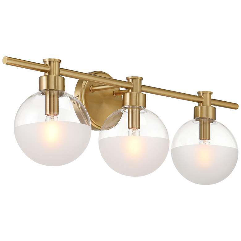 Image 4 Possini Euro Leggio 27" Wide Warm Brass 3-Light Bath Light more views