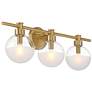 6_Possini Euro Leggio 27" Wide Warm Brass 3-Light Bath Light more views