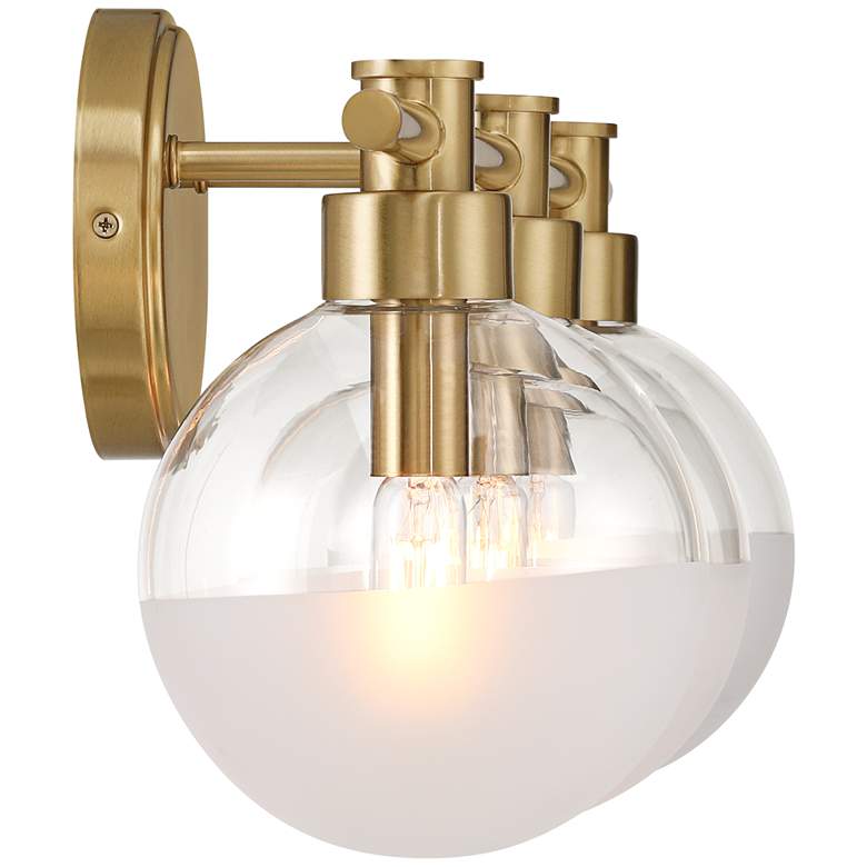 Image 5 Possini Euro Leggio 27" Wide Warm Brass 3-Light Bath Light more views