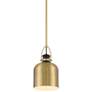 2_Possini Euro Lenoir 7 1/2" Modern Black and Brushed Gold Mini Pendant