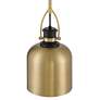 3_Possini Euro Lenoir 7 1/2" Modern Black and Brushed Gold Mini Pendant more views
