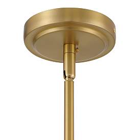 Image5 of Possini Euro Lenoir 7 1/2" Modern Black and Brushed Gold Mini Pendant more views