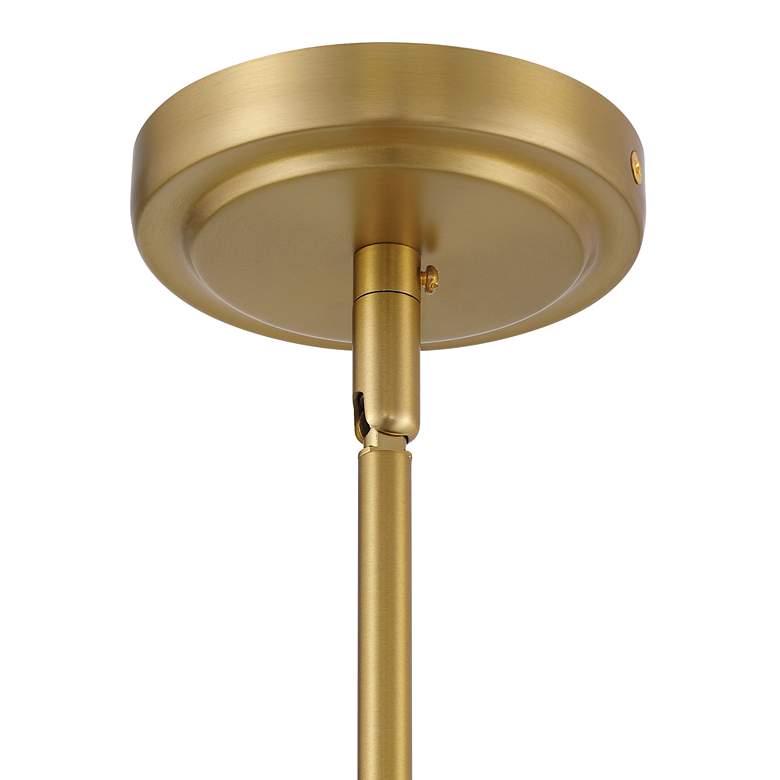 Image 5 Possini Euro Lenoir 7 1/2" Modern Black and Brushed Gold Mini Pendant more views