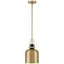 6_Possini Euro Lenoir 7 1/2" Modern Black and Brushed Gold Mini Pendant more views