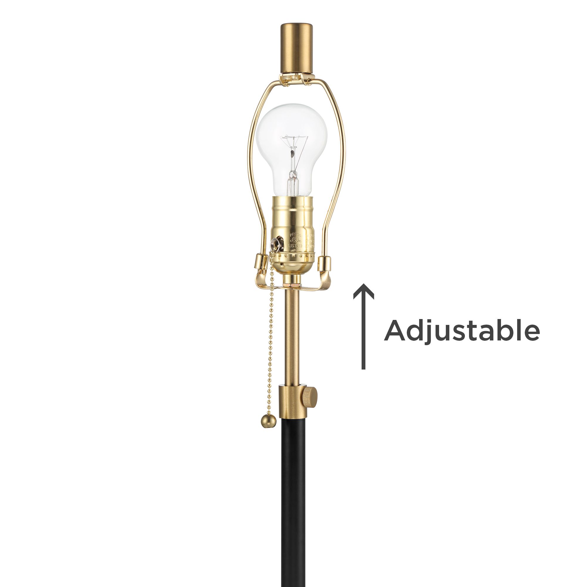 Image 7 Possini Euro Lenore Adjustable Height Black and Gold USB Lamps Set of 2 more views