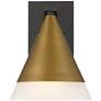 6_Possini Euro Leo 10"H Sand Black and Brass Outdoor Wall Light Set of 2 more views