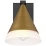 7_Possini Euro Leo 10"H Sand Black and Brass Outdoor Wall Light Set of 2 more views
