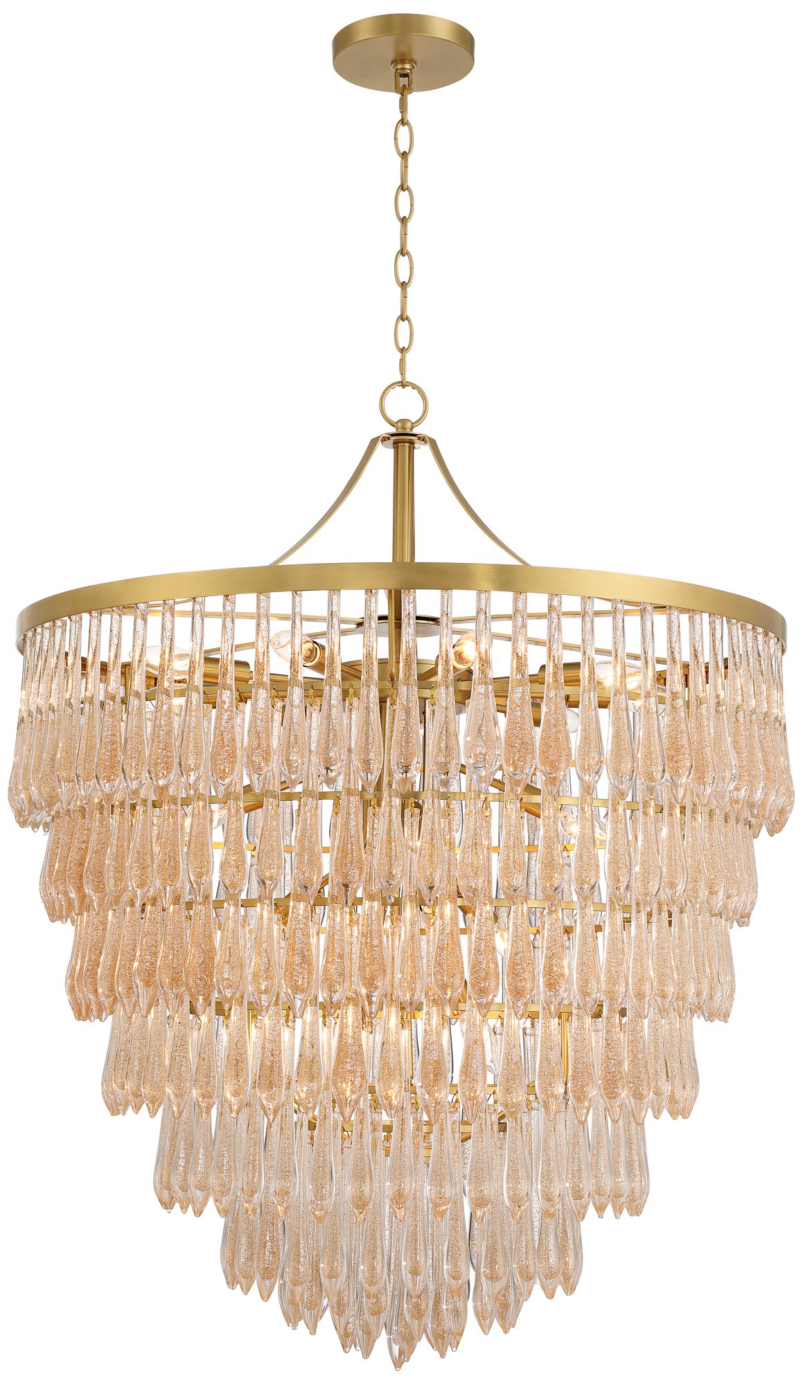 Watch A Video About the Possini Euro Leonardo Gold Tiered 19 Light Chandelier