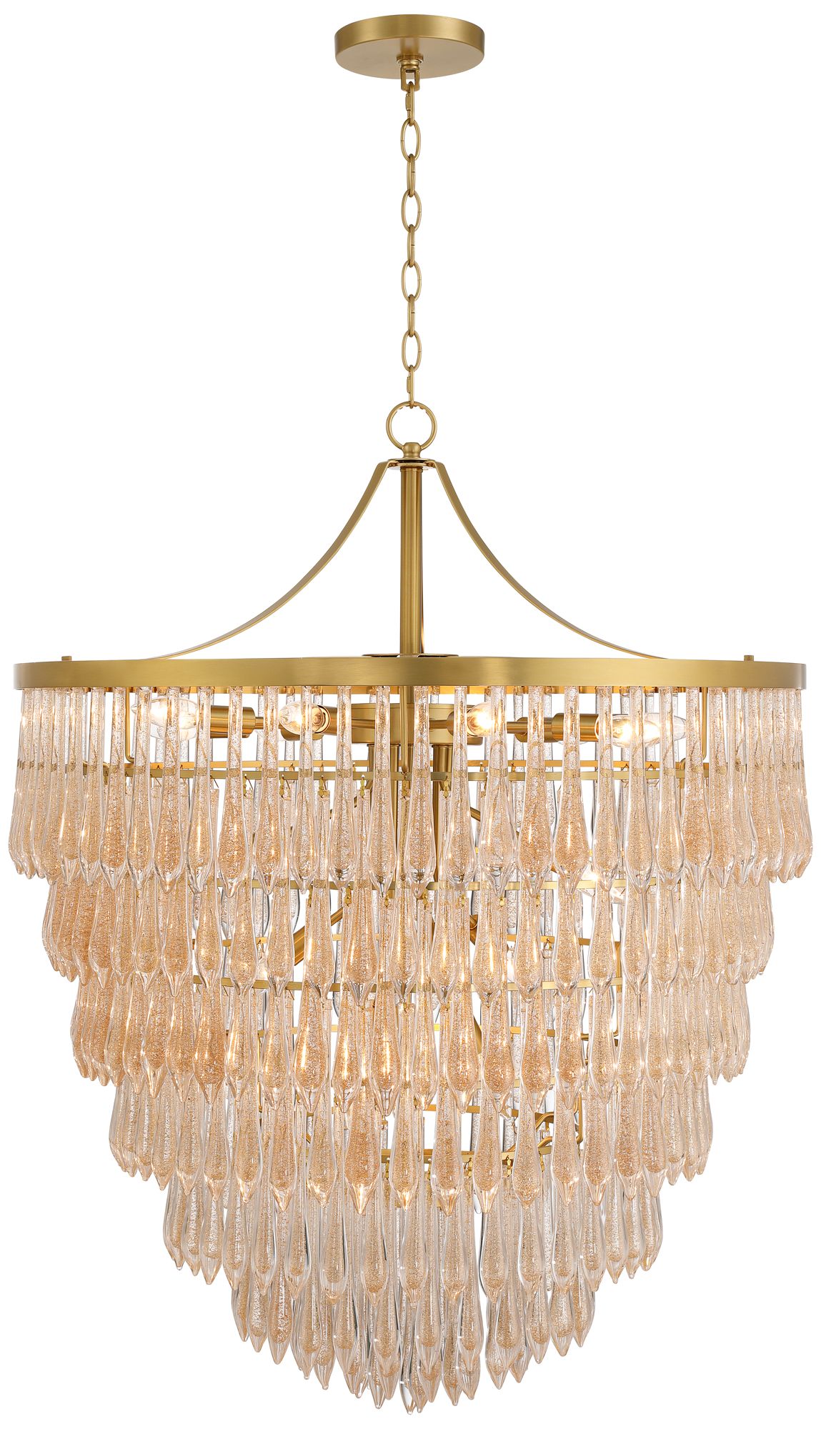 Watch A Video About the Possini Euro Leonardo Gold Tiered 19 Light Chandelier