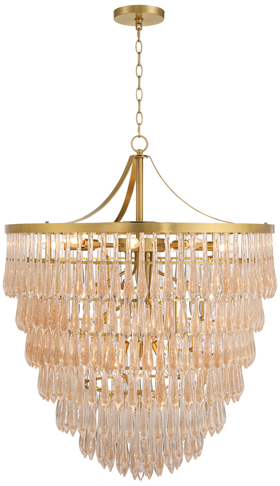 Watch A Video About the Possini Euro Leonardo Gold Tiered 19 Light Chandelier