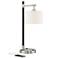Possini Euro Lexis Black and Nickel Finish USB Port and Outlet Desk Lamp