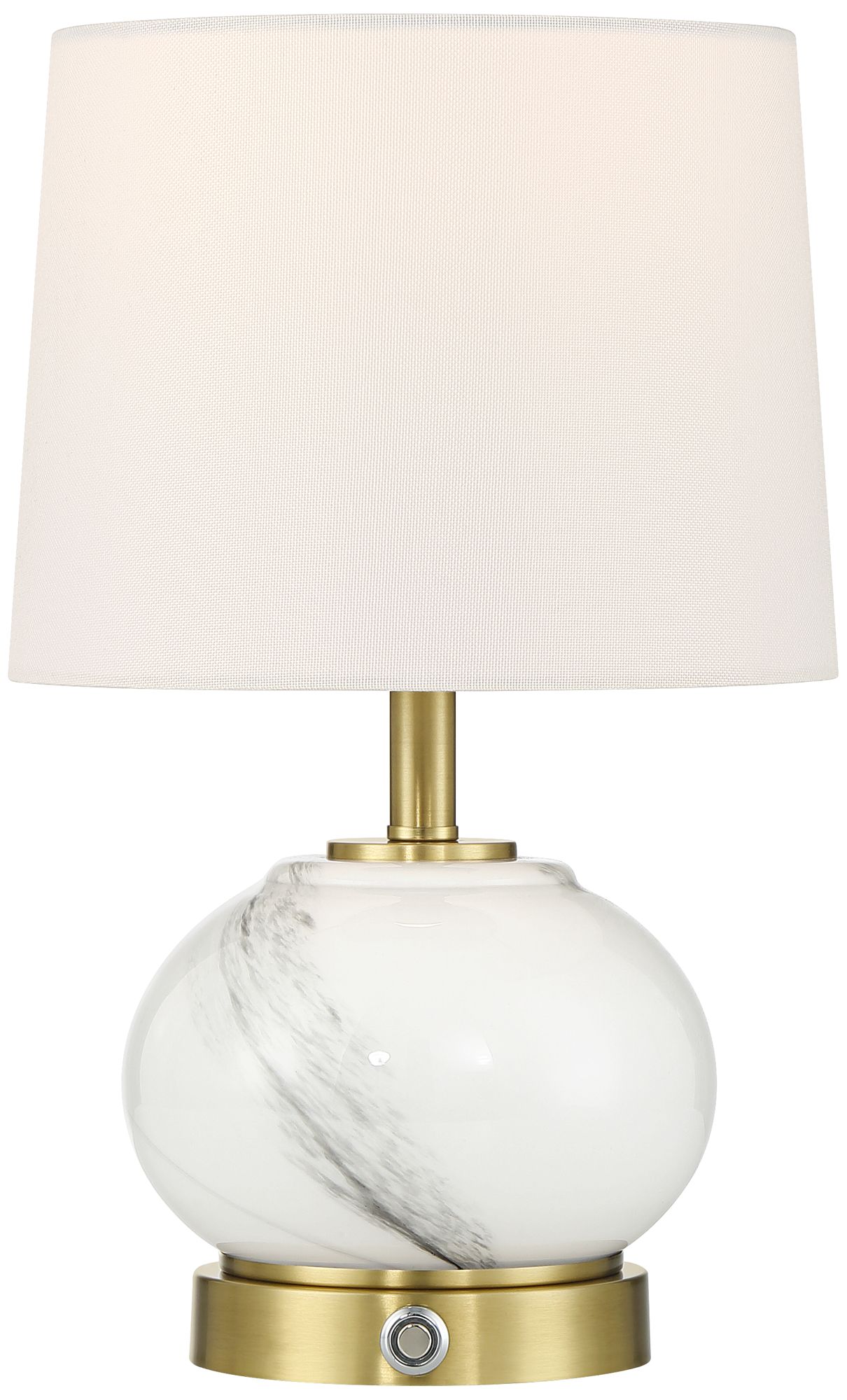 Thumbnail3 of Possini Euro Liana 14 3/4"H Gray White Glass Battery Power Accent Lamp