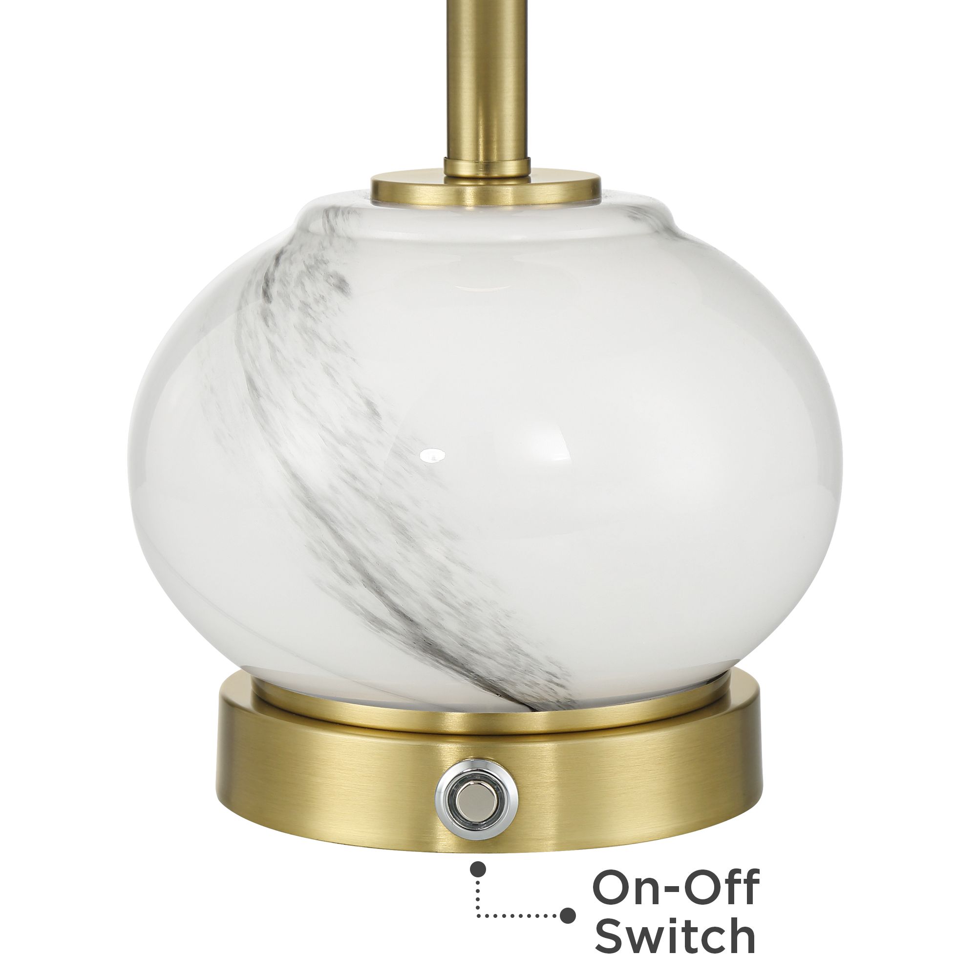 Image 7 Possini Euro Liana 14 3/4"H Gray White Glass Battery Power Accent Lamp more views