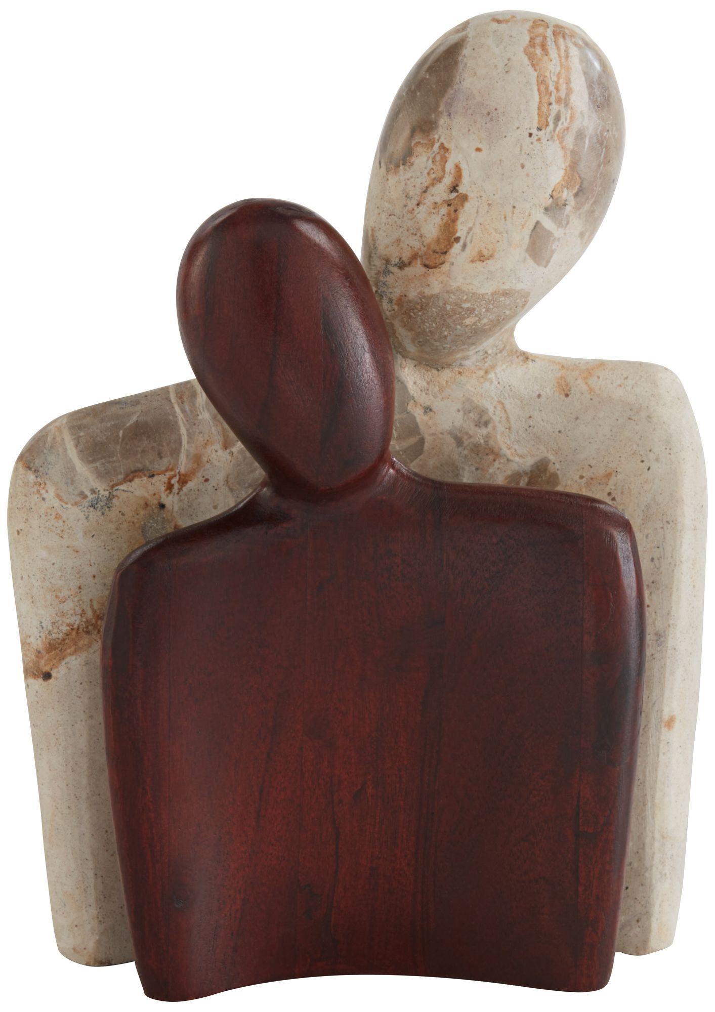 Image 4 Possini Euro Libre 10" High Contemporary Wood and Marble Sculptures more views