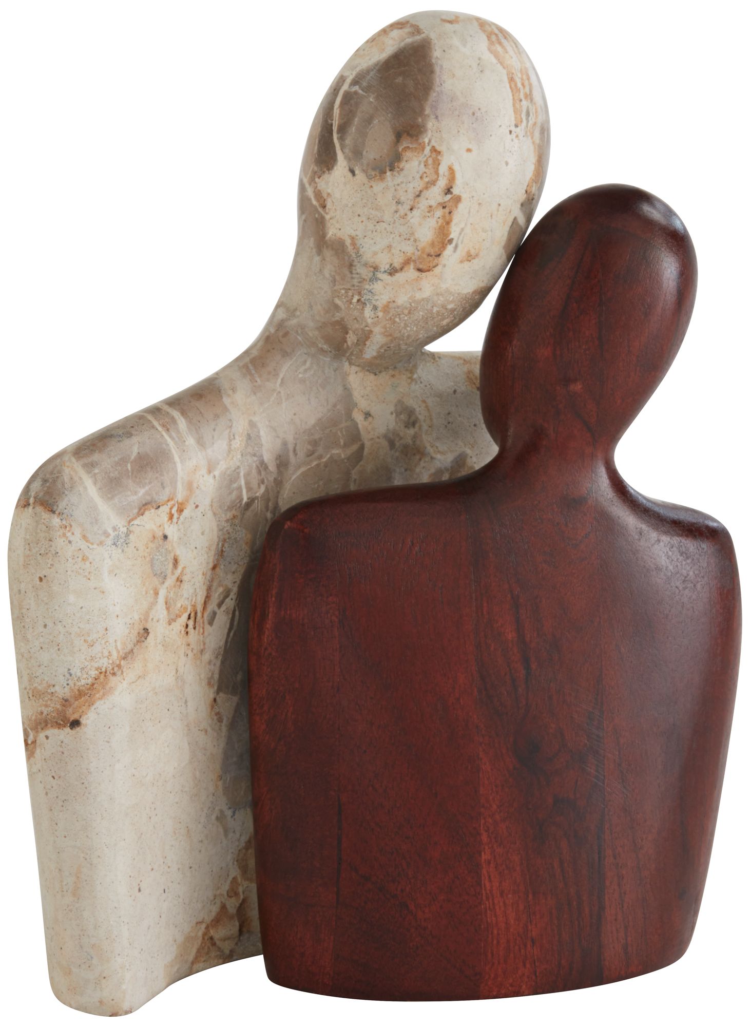 Image 7 Possini Euro Libre 10" High Contemporary Wood and Marble Sculptures more views