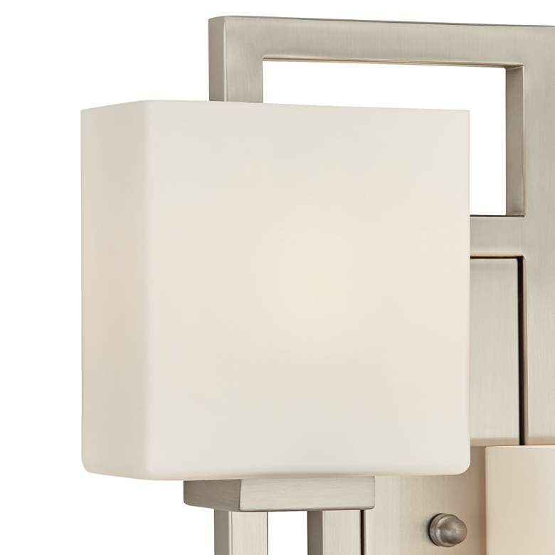 Image 3 Possini Euro Lighting on the Square 15.5 inch Nickel Wall Sconces Set of 2 more views