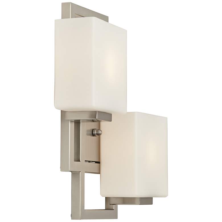 Image 6 Possini Euro Lighting on the Square 15.5" Nickel Wall Sconces Set of 2 more views