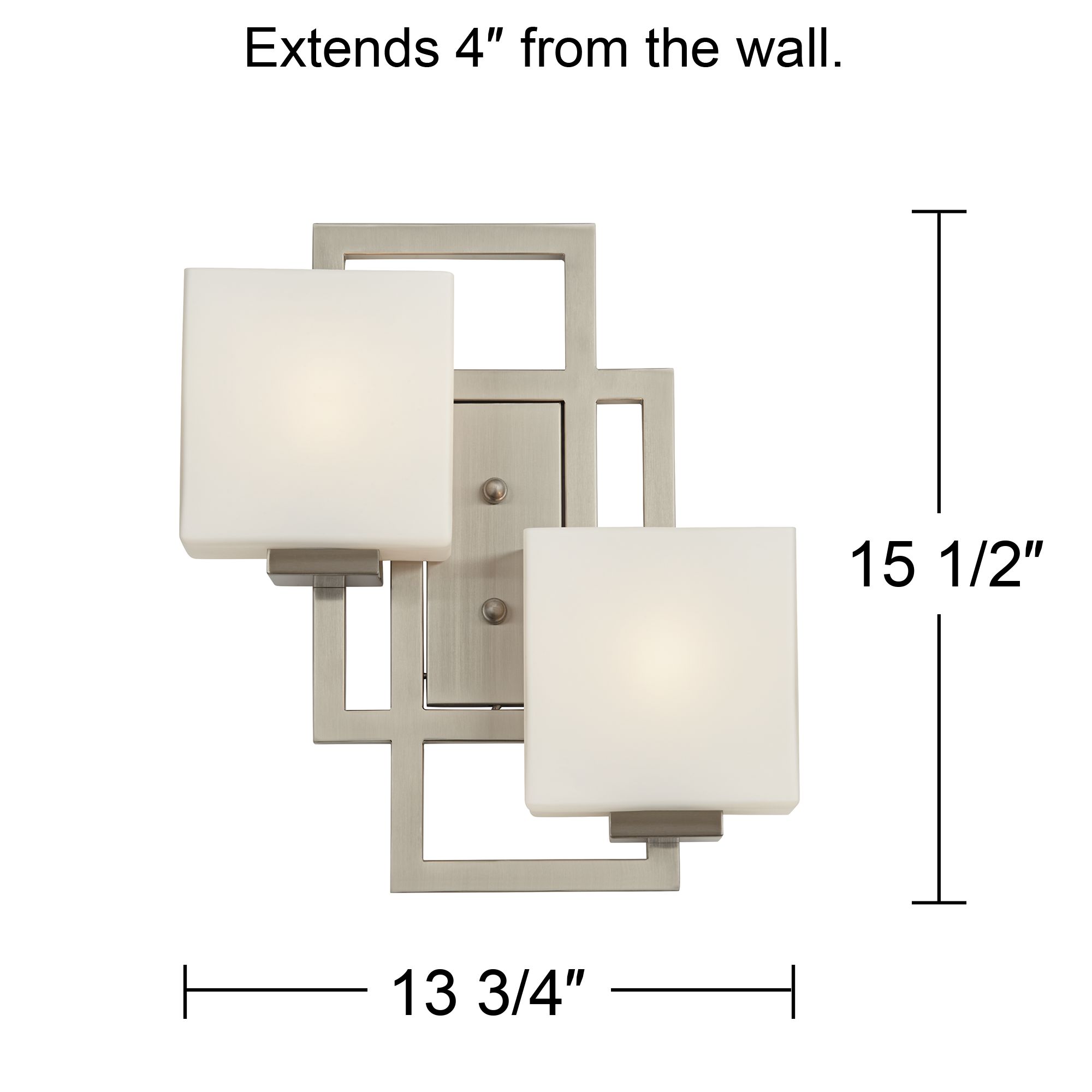 Possini Euro Lighting on the Square 15.5" Nickel Wall Sconces Set of 2