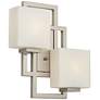 Possini Euro Lighting on the Square 15 1/2" Brushed Nickel Wall Sconce