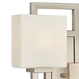 Image3 of Possini Euro Lighting on the Square 15 1/2" Brushed Nickel Wall Sconce more views