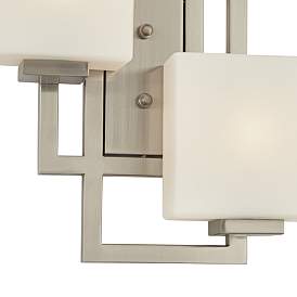 Image4 of Possini Euro Lighting on the Square 15 1/2" Brushed Nickel Wall Sconce more views