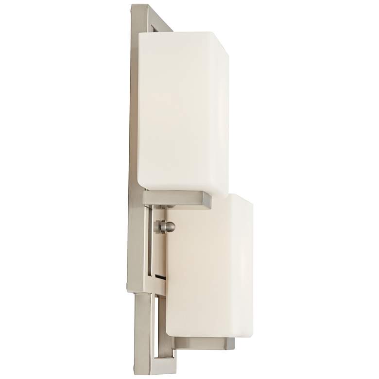 Image 7 Possini Euro Lighting on the Square 15 1/2" Brushed Nickel Wall Sconce more views