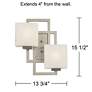 Possini Euro Lighting on the Square 15 1/2" Brushed Nickel Wall Sconce