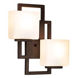 Image3 of Possini Euro Lighting on the Square 15 1/2" High Bronze Wall Sconce