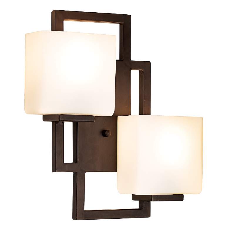 Image 3 Possini Euro Lighting on the Square 15 1/2" High Bronze Wall Sconce