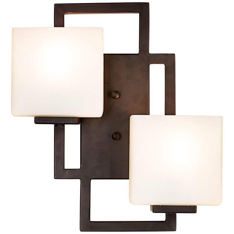 Image 6 Possini Euro Lighting on the Square 15 1/2" High Bronze Wall Sconce more views