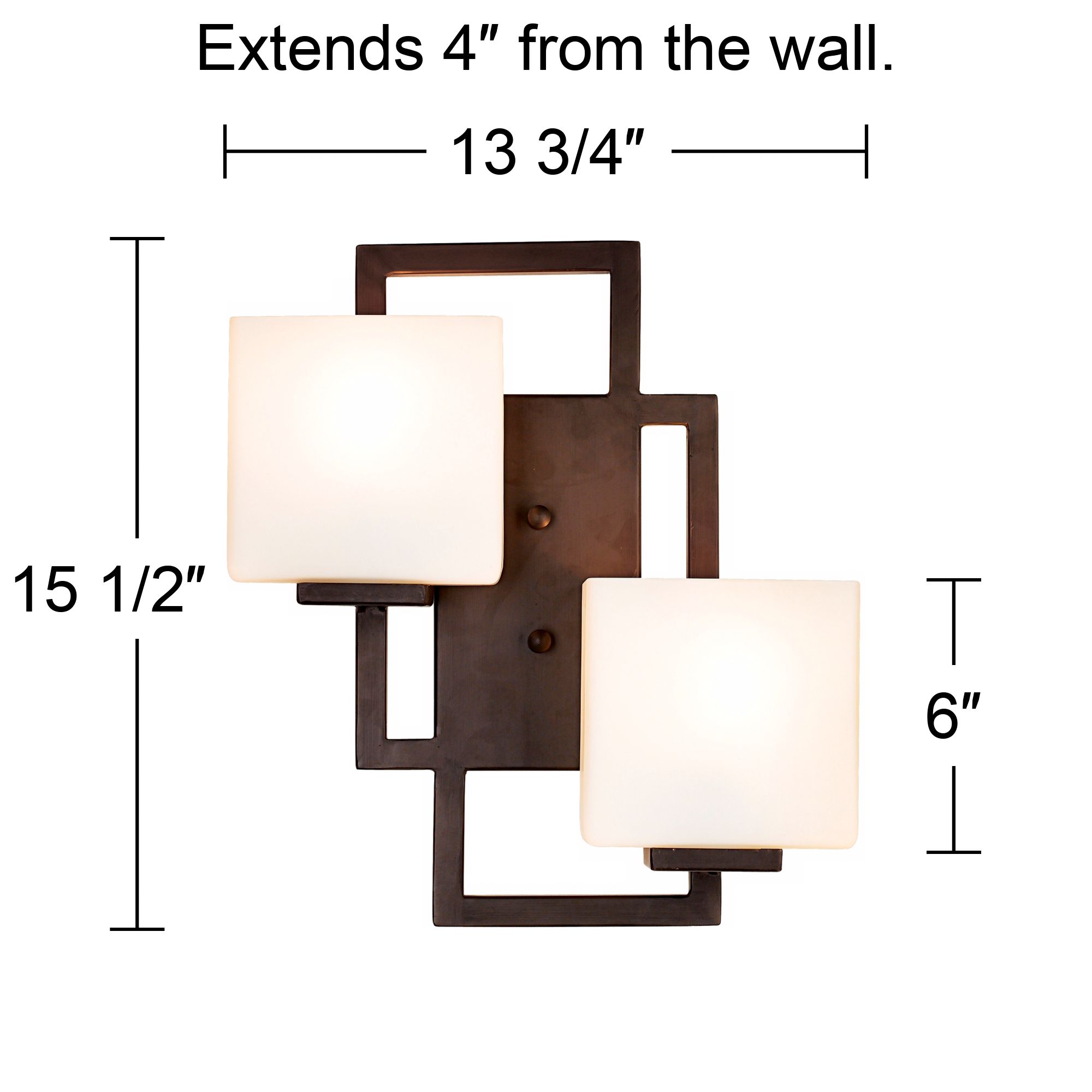 Possini Euro Lighting on the Square 15 1/2" High Bronze Wall Sconce in scene