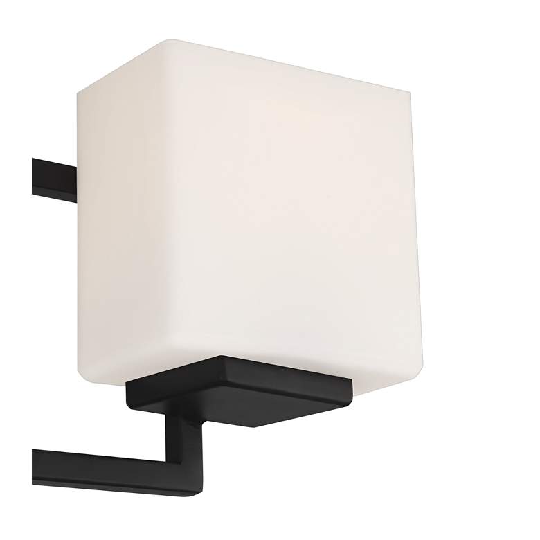 Image 3 Possini Euro Lighting on the Square 21" Matte Black 3-Light Bath Light more views
