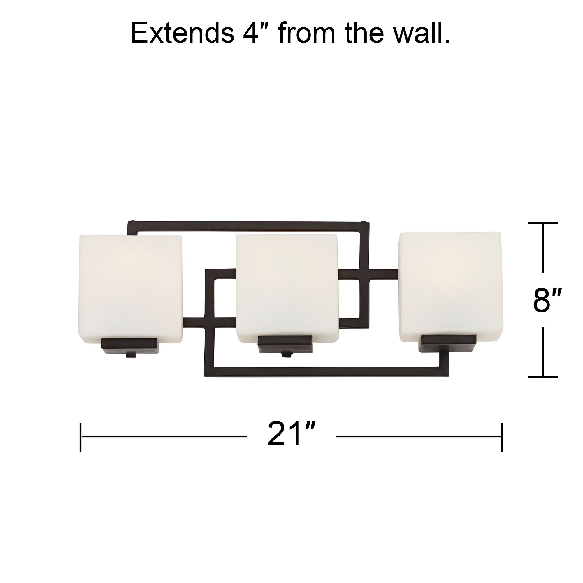 Possini Euro Lighting on the Square 21" Wide Bronze Bath Wall Light