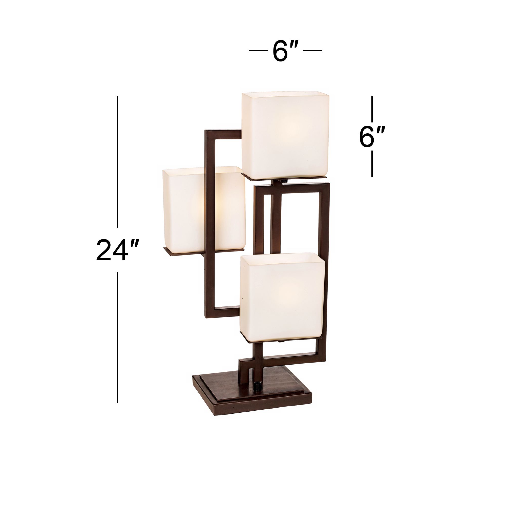 Possini Euro Lighting on the Square 24" Roman Bronze Accent Table Lamp in scene