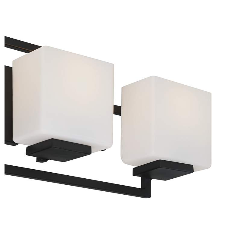 Image 3 Possini Euro Lighting on the Square 29" Wide Black Bath Wall Light more views
