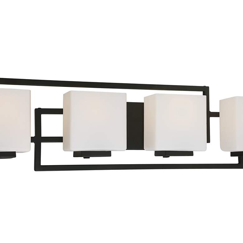 Image 4 Possini Euro Lighting on the Square 29 inch Wide Black Bath Wall Light more views