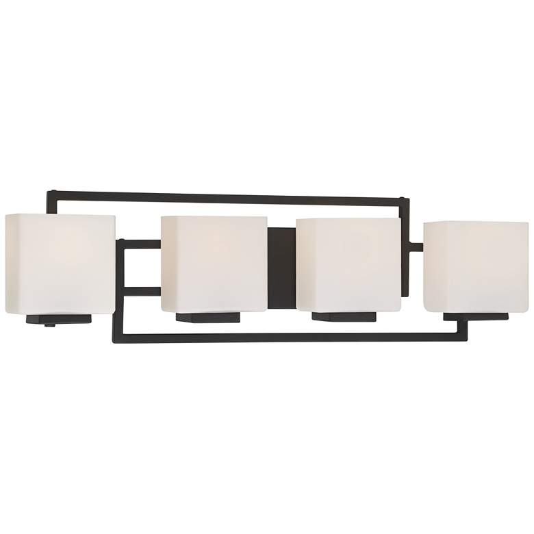 Image 6 Possini Euro Lighting on the Square 29 inch Wide Black Bath Wall Light more views