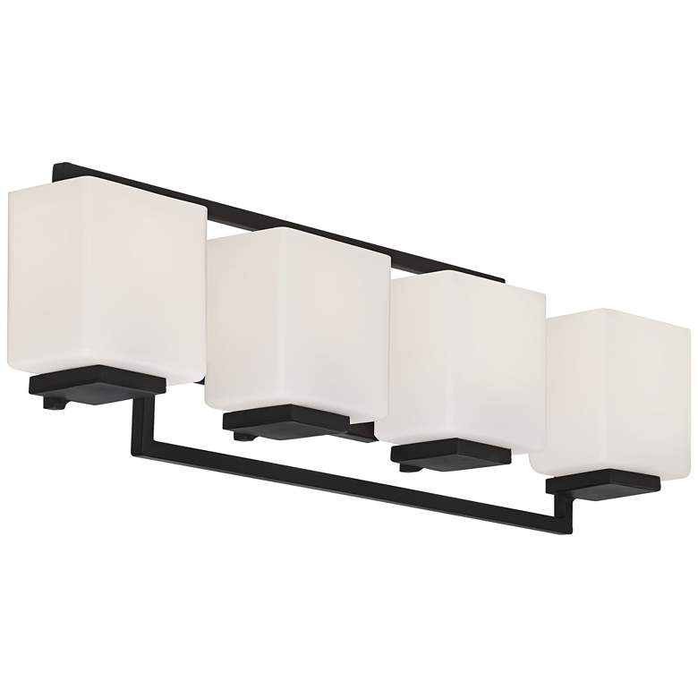Image 7 Possini Euro Lighting on the Square 29" Wide Black Bath Wall Light more views