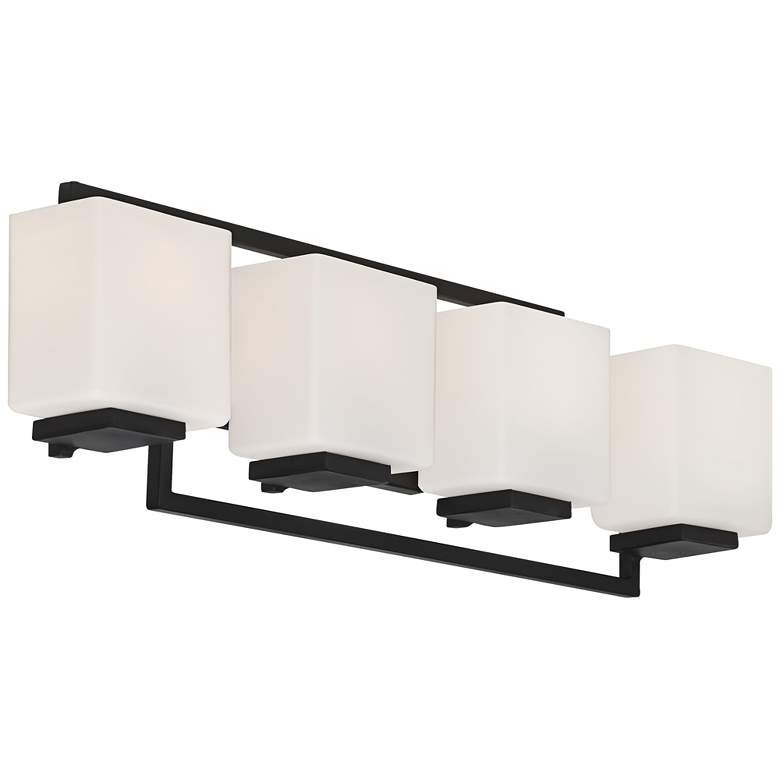 Image 7 Possini Euro Lighting on the Square 29 inch Wide Black Bath Wall Light more views