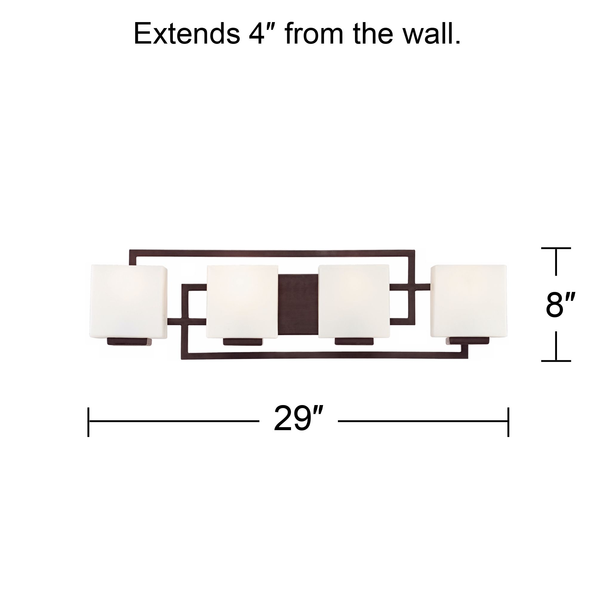 Image 7 Possini Euro Lighting on the Square 29" Wide Bronze Bath Wall Light more views