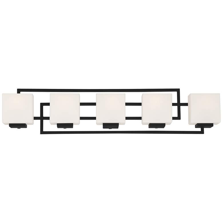Image 4 Possini Euro Lighting on the Square 37" Wide Black 5-Light Bath Light more views
